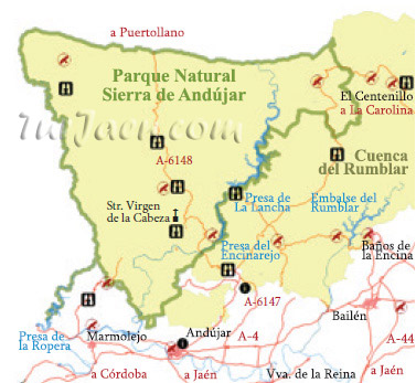 Mapa Sierra de Andújar